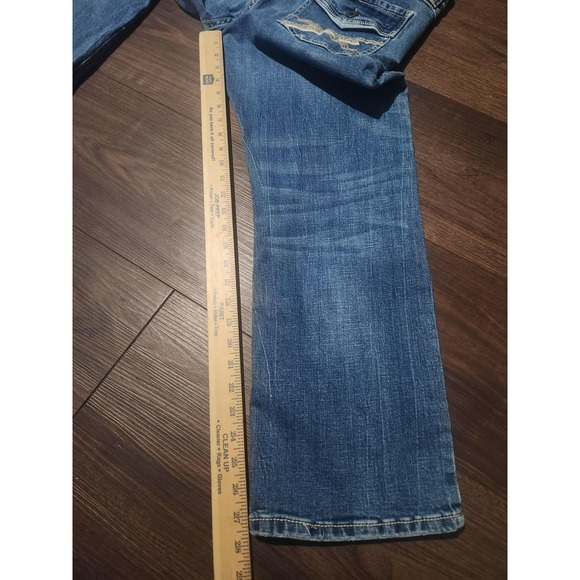 Axel Slim Boot Jeans Mens 34x30 Blue Medium Wash Slim Fit Bootcut Denim Pants - Picture 9 of 10